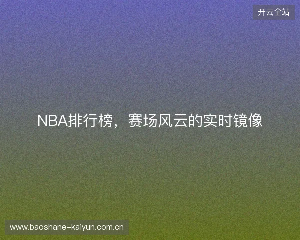NBA排行榜，赛场风云的实时镜像